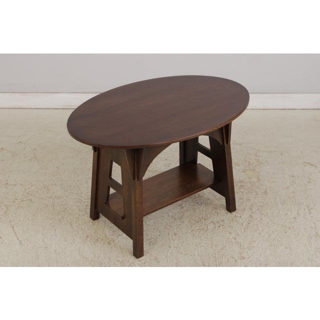 Mission Stickley Mission Oak Oval Table For Sale - Image 3 of 15