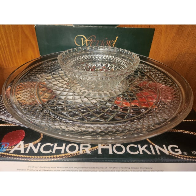 Enhance your retro table setting with this pristine 14-piece vintage entertainment lot featuring the iconic Wexford...
