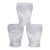 French Pressed Glass Bistro Glasses, Set of 3 For Sale