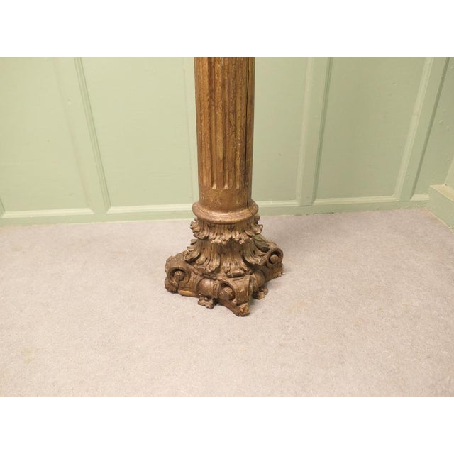 French Carved Gilt Corinthian Column For Sale - Image 5 of 10