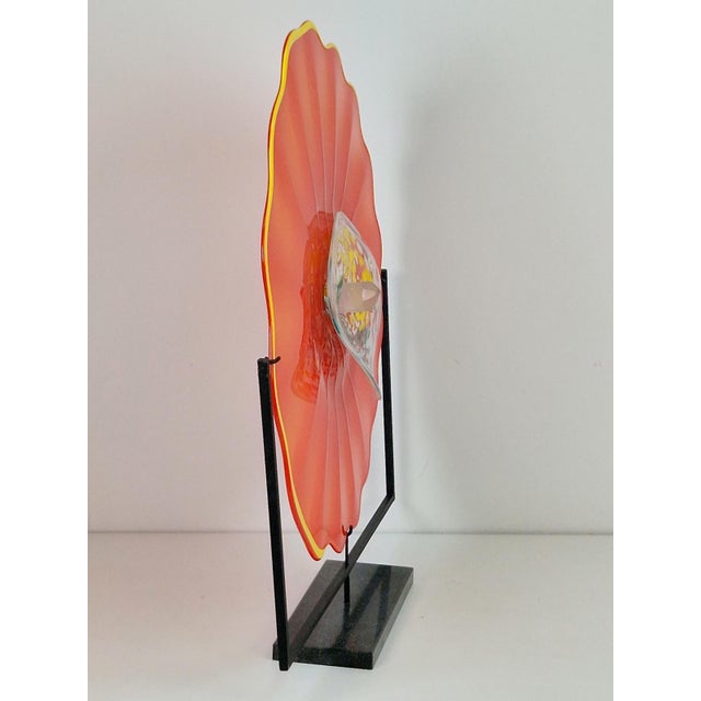 2000 - 2009 Large Murano Glass Artwork on a Stand, 2000s For Sale - Image 5 of 15