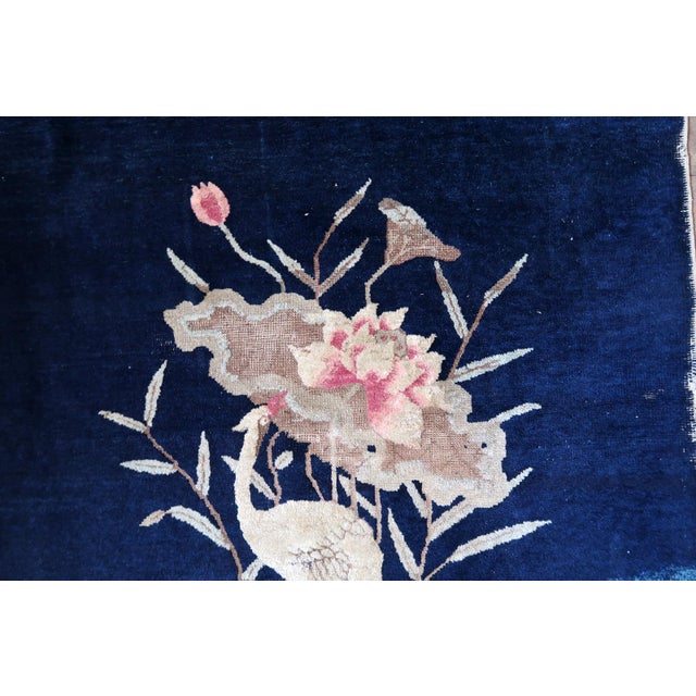 1890s, Antique Chinese Peking Rug With Crane Design 3 X 5 For Sale - Image 11 of 14