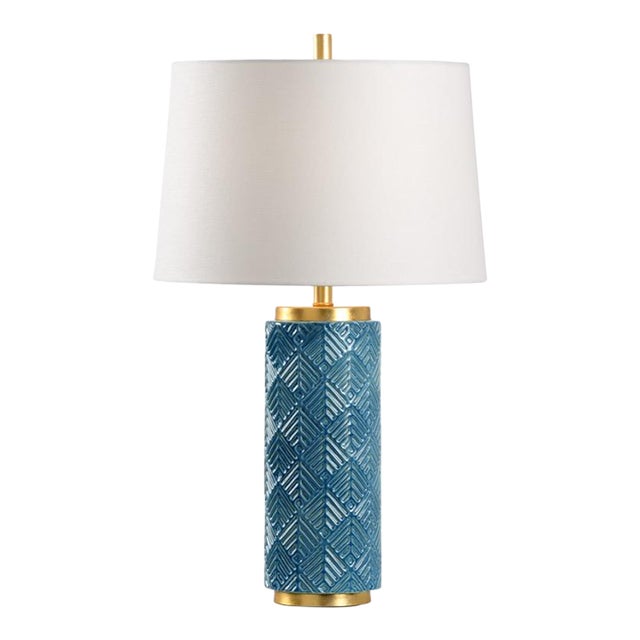 Wildwood Mountain Pine Table Lamp - Denim For Sale