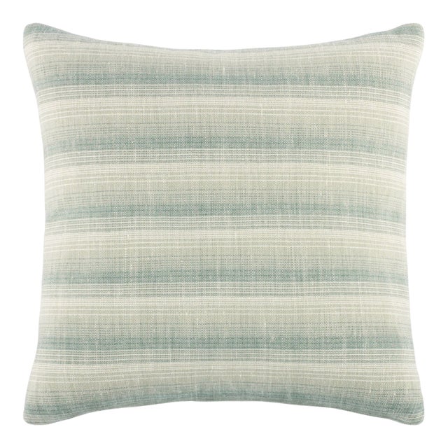 Horizon Ombre Stripe Pillow Cover in Lichen, 20x20 Pillow For Sale