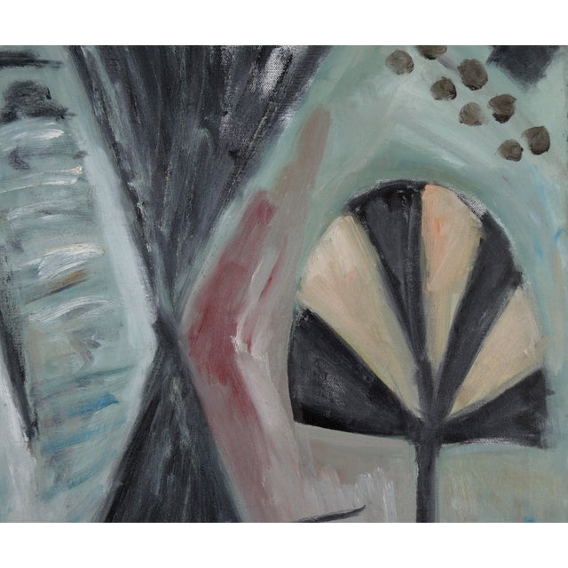2000 - 2009 "Machinations of the Mind No. 3" - Abstract Surrealist Landscape in Oil by Loreen Hewitt-Hackett For Sale - Image 5 of 11