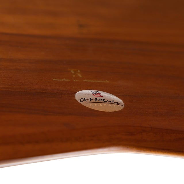 Brown Peter Hvidt for France and Son Mid Century Danish Teak and Rattan Corner Table For Sale - Image 8 of 8