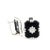 14ct White Gold Onyx & Diamond Earrings 7.66ct 6.9g, A Pair For Sale - Image 4 of 5