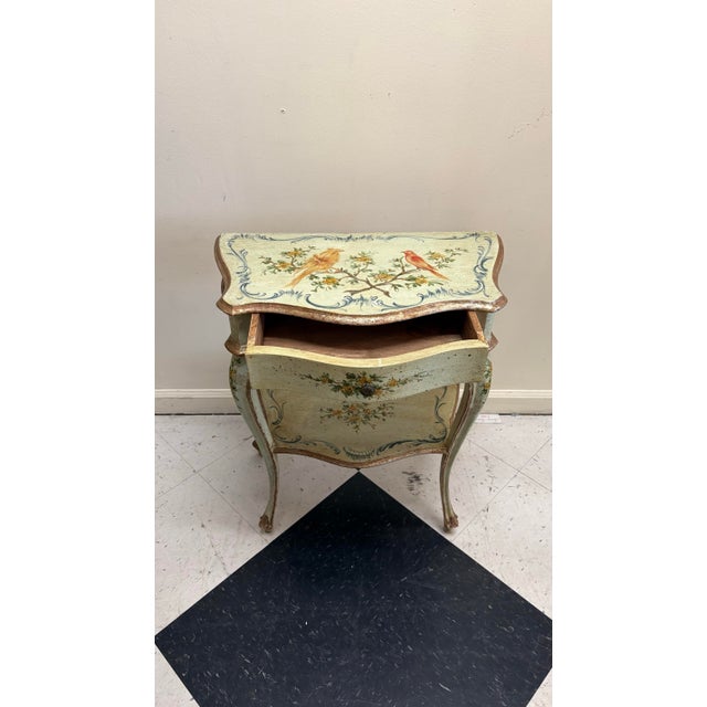 French Early 20th Century Venetian Hand-Painted Side Table - Louis XV Style For Sale - Image 3 of 11