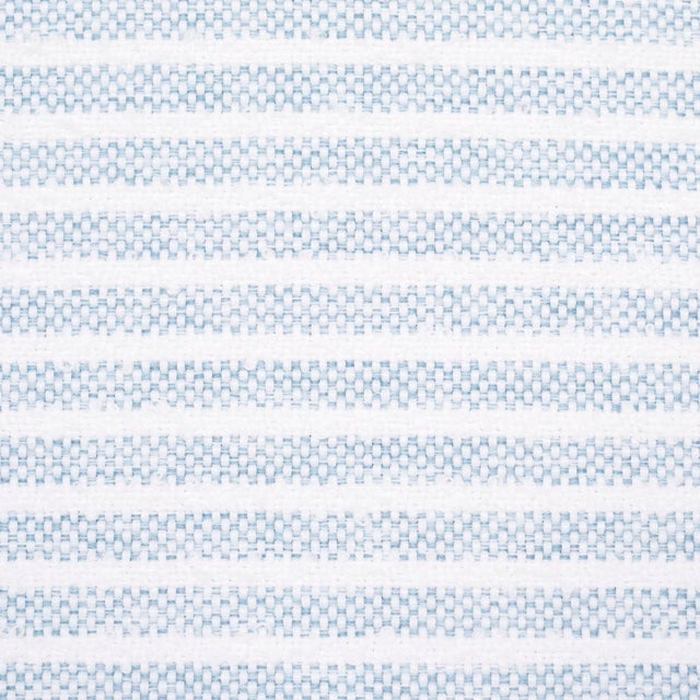 Schumacher SAMPLE - Schumacher Bouclé Stripe Indoor/Outdoor Fabric In Chambray For Sale - Image 4 of 4
