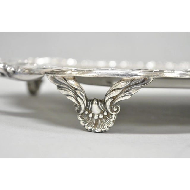Victorian Vintage Fb Rogers Victorian Silver Plated Narrow Serving Platter Bar Tray For Sale - Image 3 of 14