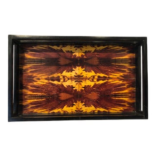 Vintage Faux Tortoise Shell Tray by R & Y Augousti For Sale