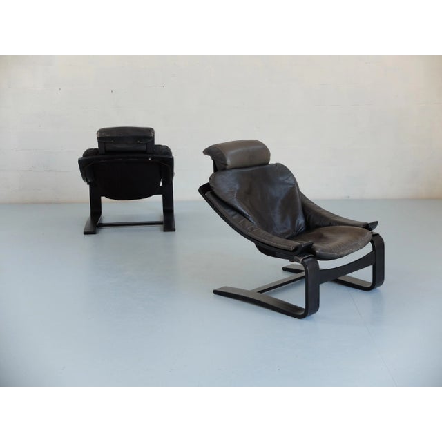 Black Kroken Armchairs attributed to Ake Fribyter for Nelo, Sweden, 1980s, Set of 2 For Sale - Image 8 of 12