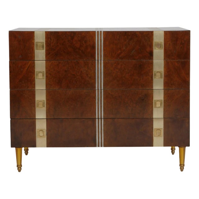 Mid-Century Burr Dressers, Italy, 1970s, Set of 2 For Sale