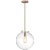 Transitional Thomas O'Brien By Visual Comfort Studio Kate 1-Light Sphere Pendant in Satin Brass For Sale - Image 3 of 3