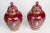 Pair of lidded vases made of painted porcelain, 19th century, napoleon iii period. Pair of lidded vases from the 19th...