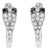 10K White Gold 1/5 Cttw Diamond Snake Eyes Huggy Hoop Earrings For Sale
