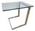 Mid-Century Cantilevered Glass & Chrome Side Coffee Table Gebra, 1980s For Sale