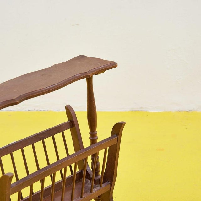 Vintage Wooden Magazine Rack For Sale - Image 4 of 7