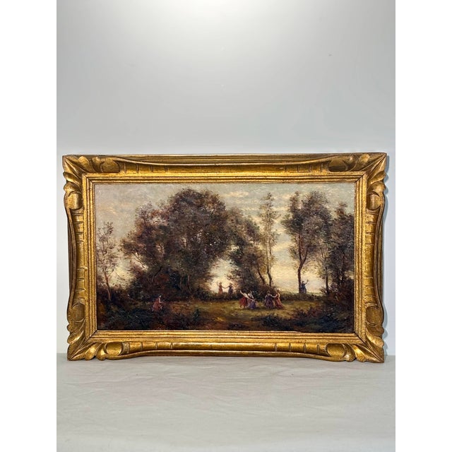 After Jean-Baptiste Camille Corot, Dance of the Nymphs, 19th Century, Oil Painting on Canvas, Framed For Sale - Image 14 of 14