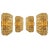 Gold Square Shaped Bubble Glass Wall Lights by Glashütte for Limburg, 1970s, Set of 2 For Sale - Image 8 of 11