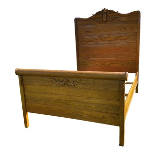 Victorian Oak Full Bedframe For Sale