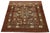 This beautiful, room-sized modern rug is hand-knotted from wool and features a brown and red base. It is part of Apadana's...