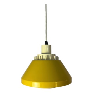 Model 854 Pendant Lamp in Yellow Plastic from Lyskær Belysning For Sale