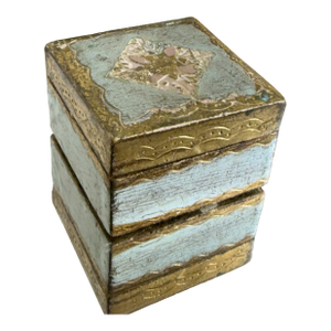 Vintage 1950s Florentine Decorative Wooden Box, Italy