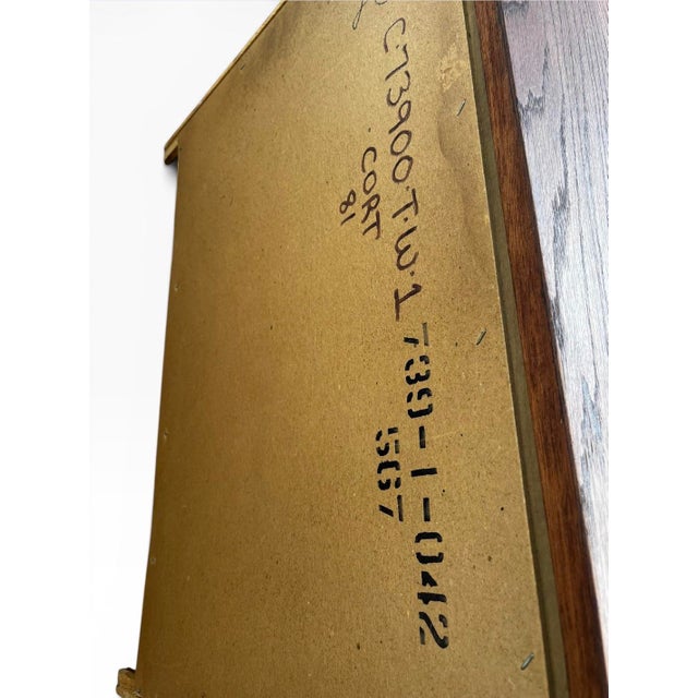 Henredon Style Mid-Century Modern Campaign Oak Nightstand, Circa 1970s For Sale In Richmond - Image 6 of 6