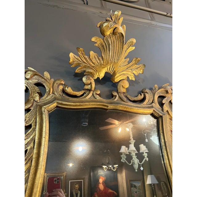 Early 19th Century Antique Early 19th Century Italian Gild Gilt Mirror For Sale - Image 5 of 9