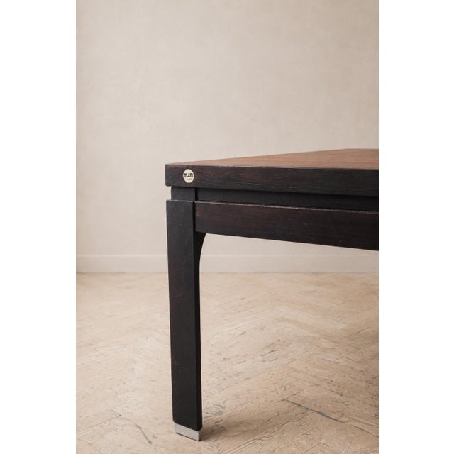 Vintage Square Coffee Table in Wood and Metal by MIM Roma, Italy, 1960s For Sale - Image 4 of 8