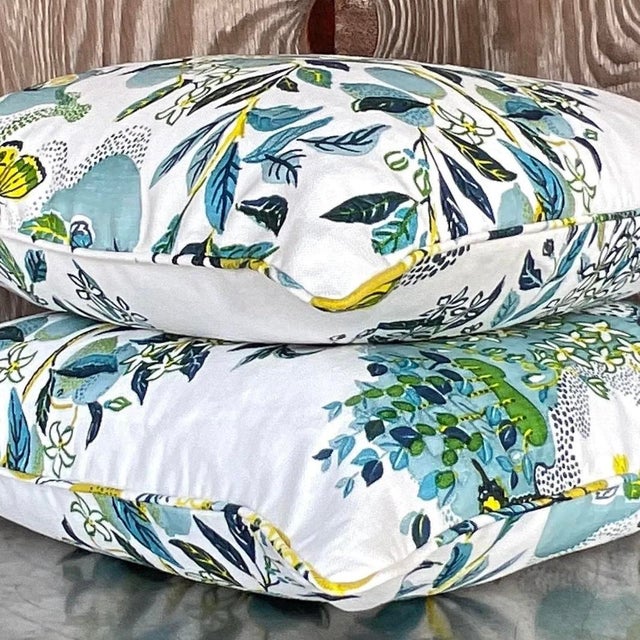 Textile Custom Costal Schumacher “Citrus Garden” Throw Pillow For Sale - Image 7 of 15
