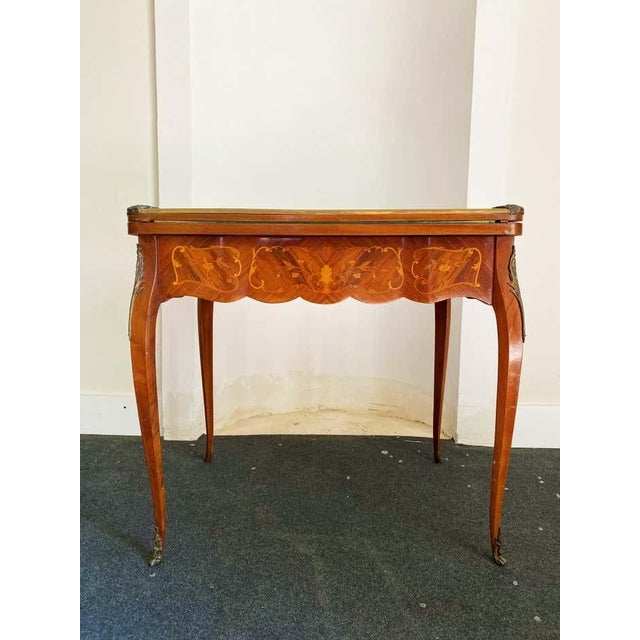 Tan 19th Century Louis XV French Game Table, France For Sale - Image 8 of 18