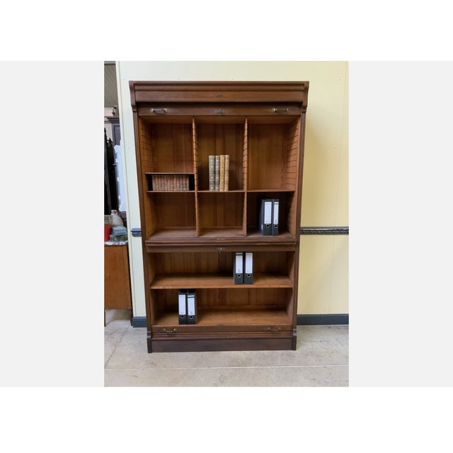 Antique Art Nouveau Roller Shutter Archive Cabinet from Soennecken, 1910 For Sale - Image 10 of 11