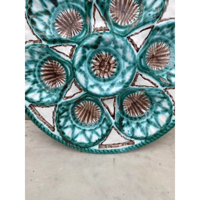 Mid-Century Modern Mid-Century Rare Ceramic Oyster Plate Robert Picault Vallauris For Sale - Image 3 of 6