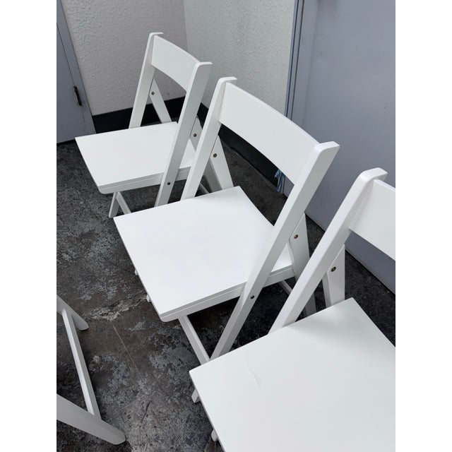 Modern Crate & Barrel Spare Folding Chairs, Set of Four For Sale - Image 3 of 12