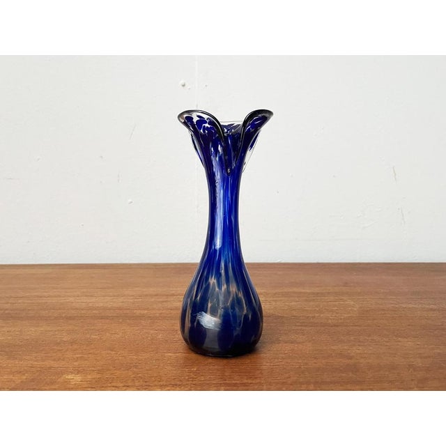 Vintage Flower Murano Glass Vase For Sale - Image 12 of 18