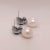 Cabochon Sapphire, Diamond and Pearl Platinum Drop Earrings - Fei Liu, Pair For Sale - Image 4 of 5