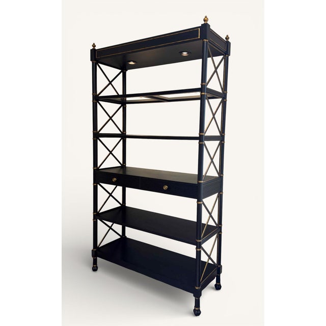 Sherrill Lighted Regency Etagere For Sale In Miami - Image 6 of 16