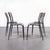 French Black Tapered Leg School Dining Chairs from Mullca, 1950s, Set of 4 For Sale - Image 3 of 17
