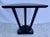 Black 1980s Postmodern Black Lacquer Art Deco Demi-Lune Console Table For Sale - Image 8 of 13