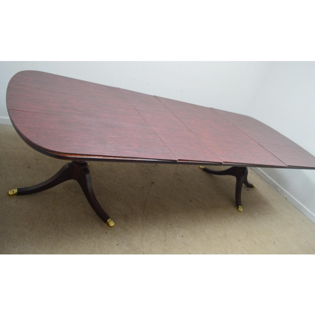 Henkel Harris Mahogany Banded Dining Table For Sale - Image 16 of 17
