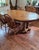 Vintage Thomasville Solid Oak Pedestal Dining Set - Complete 7-Pc Set W/ Leaves & Chairs For Sale - Image 10 of 13