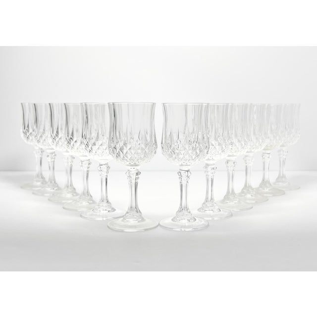Cristal d’Arques “Longchamp” 12 Crystal Cordial Liqueur Wine Glasses 4 5/8” 2oz Excellent condition. No chips, cracks, or...