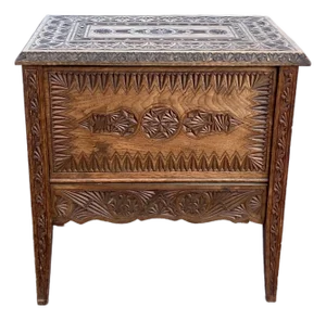 Hand-Carved Antique Marriage Chest