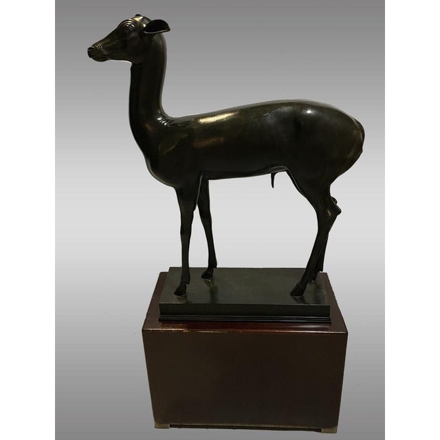 Metal Young Deer Figurine in Patinated Bronze from Chiurazzi Napoli, 1890s For Sale - Image 7 of 7