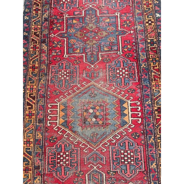 Vintage Distressed Karaje Runner, 1950s For Sale - Image 4 of 18