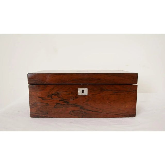French French 19th Century Rosewood Writing Box For Sale - Image 3 of 10