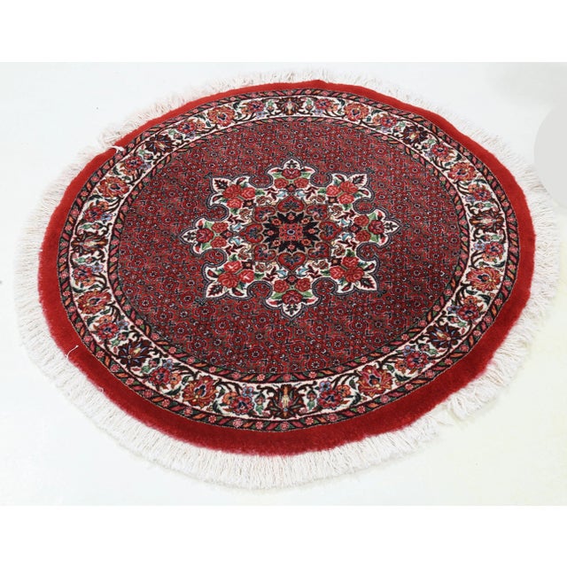 Traditional Pasargad Fine Hand Knotted Persian Bidjar Round Rug For Sale - Image 3 of 4