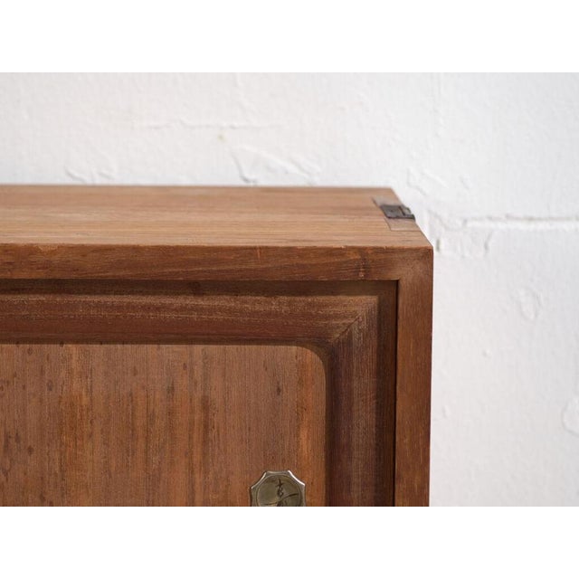 Wood Antique Low Tansu Sliding Door Closet For Sale - Image 7 of 13